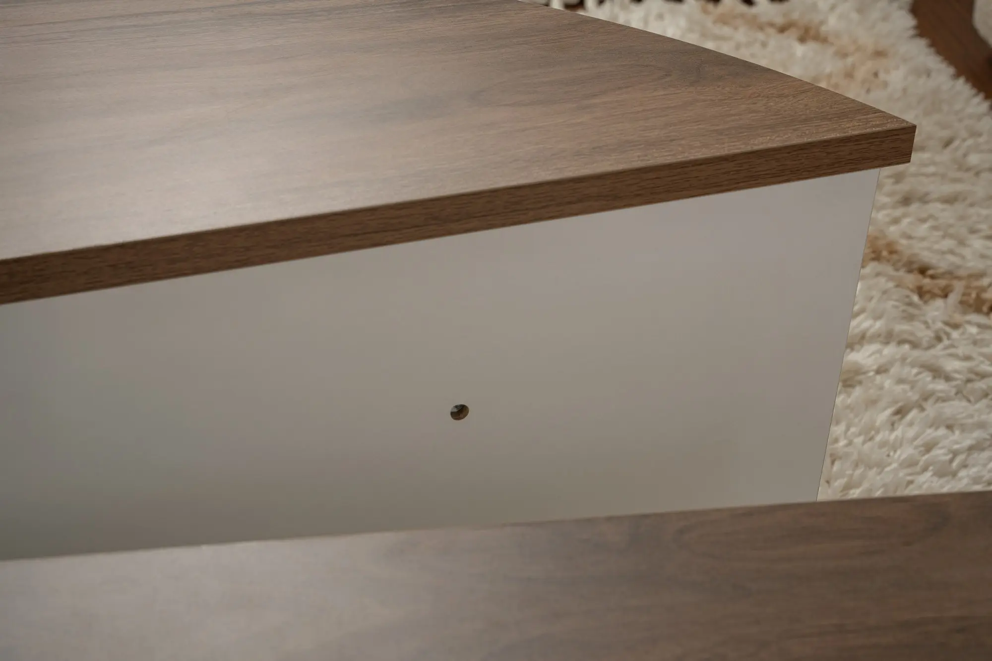 Set masute pentru reviste Mirage Meble Orion (Walnut/White)