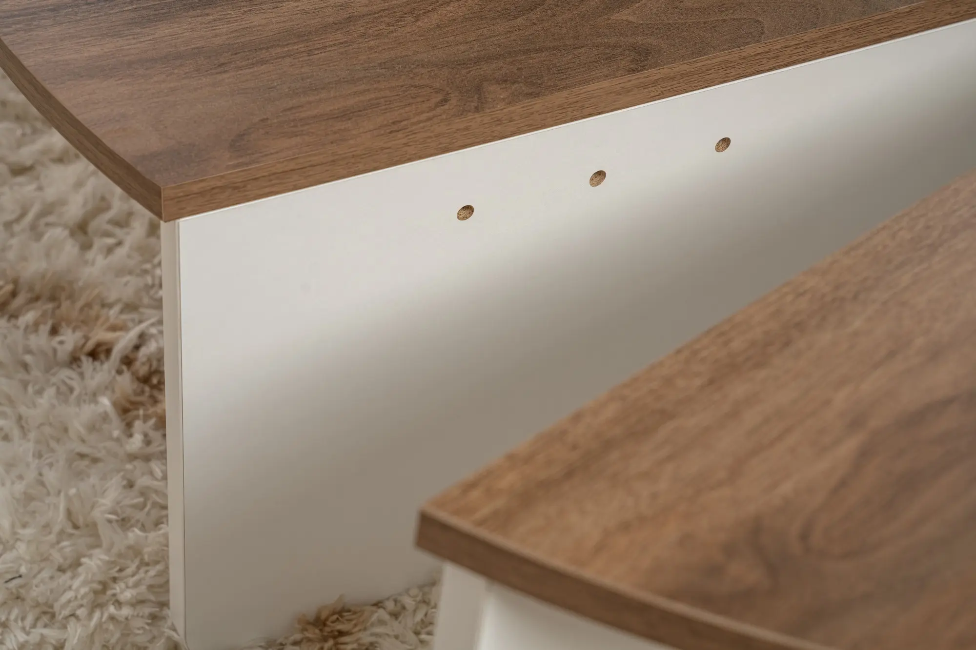 Set masute pentru reviste Mirage Meble Orion (Walnut/White)