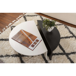 Set masute pentru reviste Mirage Meble Orion (White/Black) Thumb