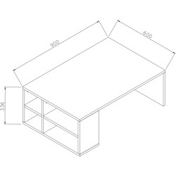 Журнальный столик Mirage Meble Defne 90x34x60 (Patara) Thumb