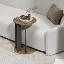 Masa pentru reviste Mirage Meble Ema (Walnut/Anthracite) Thumb