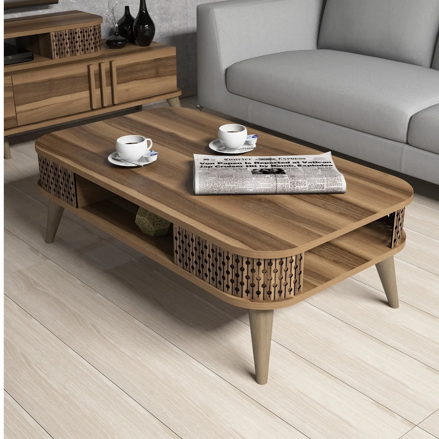 Masa pentru reviste Mirage Meble Eylul (Walnut)