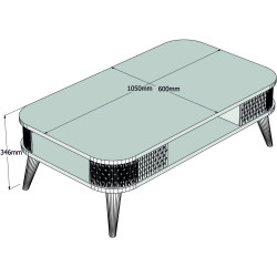 Masa pentru reviste Mirage Meble Eylul (Walnut) Thumb