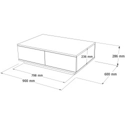 Masa pentru reviste Mirage Meble FR14-AA (Atlantic Pine/Anthracite) Thumb