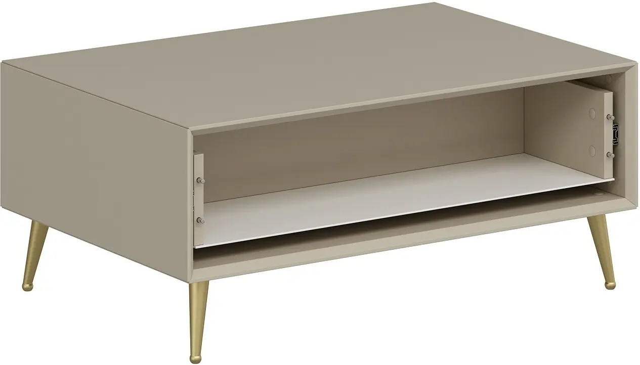 Журнальный столик Mirage Meble Luxe (Sandstone/Gold)