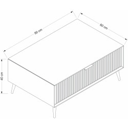 Журнальный столик Mirage Meble Luxe (Sandstone/Gold) Thumb