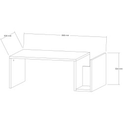 Masa pentru reviste Mirage Meble Memo (Sapphire Oak) Thumb