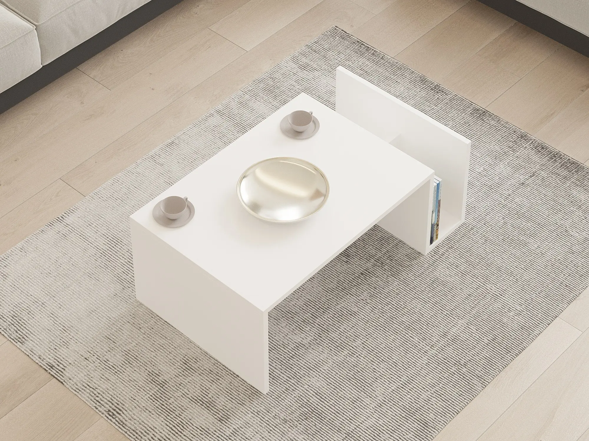 Masa pentru reviste Mirage Meble Memo (White)