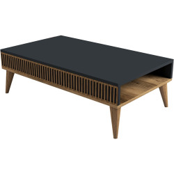 Masa pentru reviste Mirage Meble Milan 105x35x60 (Anthracite/Walnut) Thumb