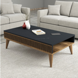Masa pentru reviste Mirage Meble Milan 105x35x60 (Anthracite/Walnut)