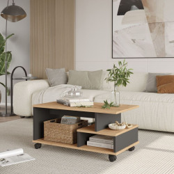 Masa pentru reviste Mirage Meble MIN9-SA (Oak/Anthracite)