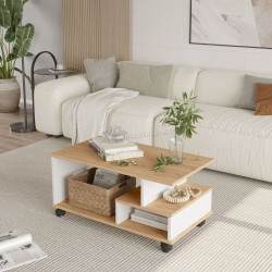 Masa pentru reviste Mirage Meble MIN9-SW (Oak/White)