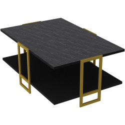 Masa pentru reviste Mirage Meble Polka (Black Marble/Gold) Thumb