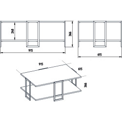 Журнальный столик Mirage Meble Polka (White Marble/Gold) Thumb