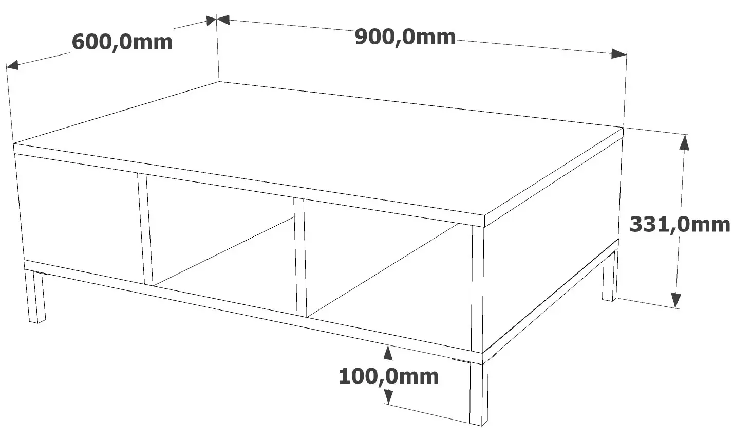Masa pentru reviste Mirage Meble Rl2-Aa (Pine/Anthracite) - 3
