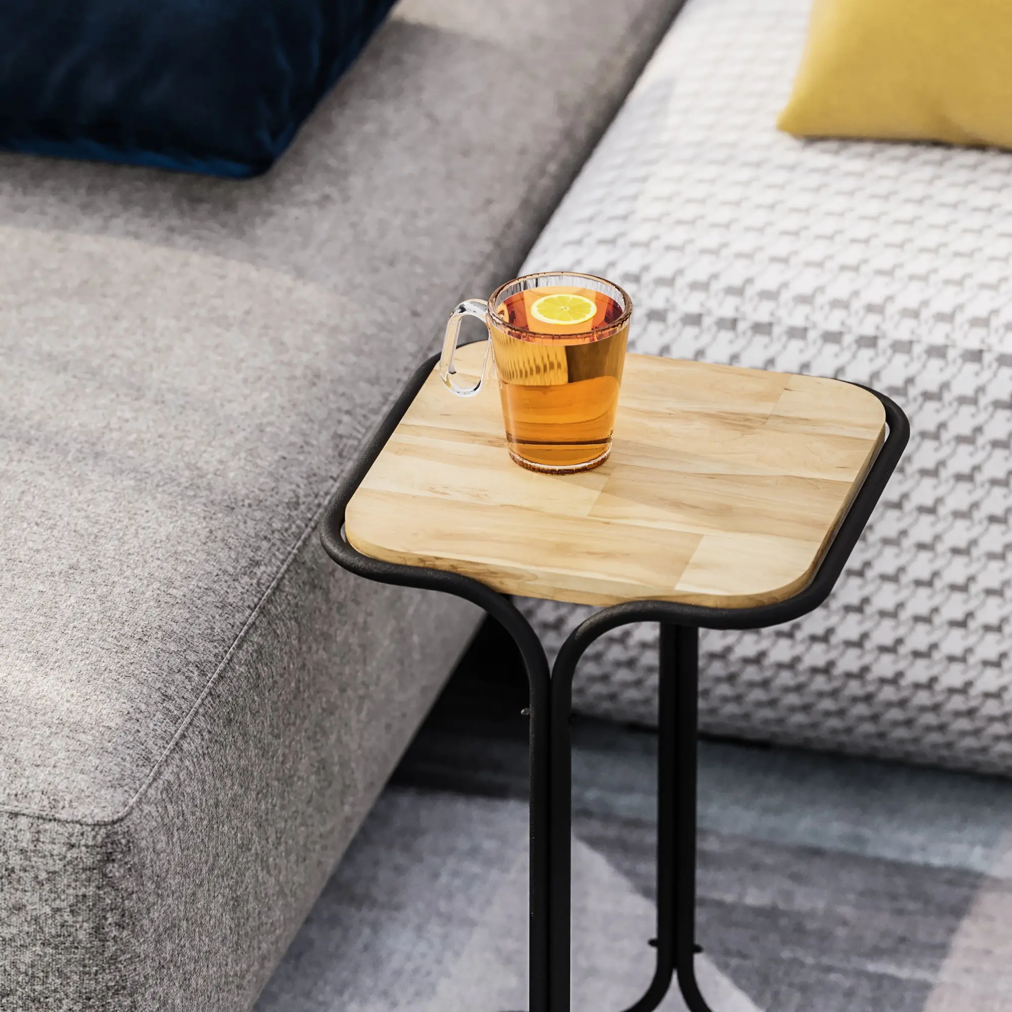 Masa pentru reviste Mirage Meble Shb-001-A (Natural/Black)