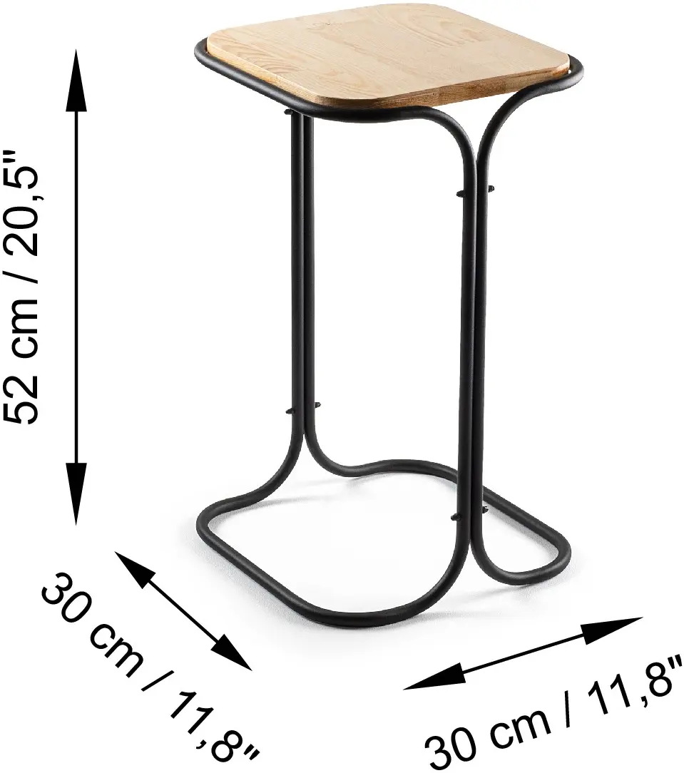 Masa pentru reviste Mirage Meble Shb-001-A (Natural/Black)