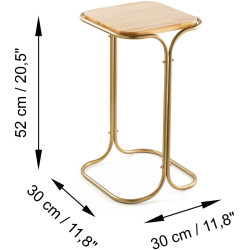 Masa pentru reviste Mirage Meble Shb-001-C (Natural/Gold) Thumb