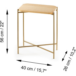 Журнальный столик Mirage Meble Shb-003-A (Natural/Gold) Thumb