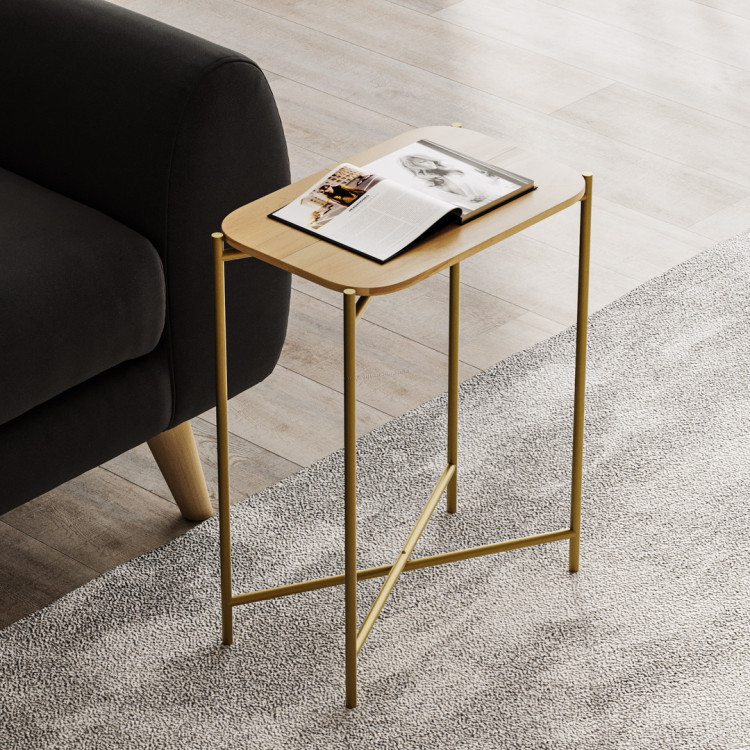 Журнальный столик Mirage Meble Shb-003-A (Natural/Gold)