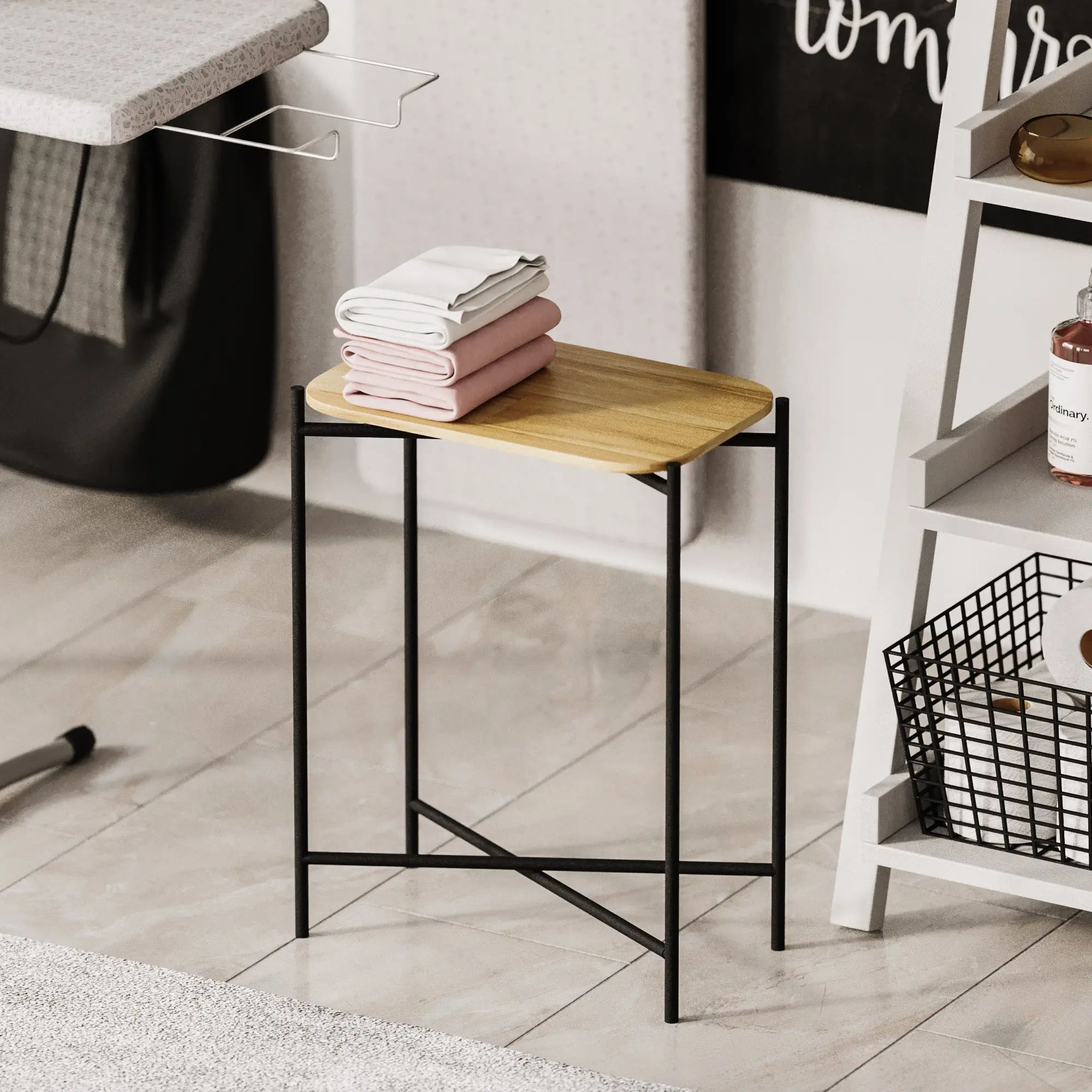 Masa pentru reviste Mirage Meble Shb-003 (Natural/Black)