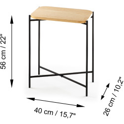 Masa pentru reviste Mirage Meble Shb-003 (Natural/Black) Thumb