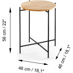 Masa pentru reviste Mirage Meble Shb-004 (Natural/Black) Thumb