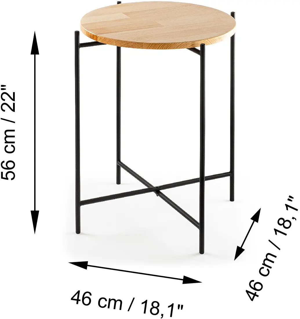 Masa pentru reviste Mirage Meble Shb-004 (Natural/Black)