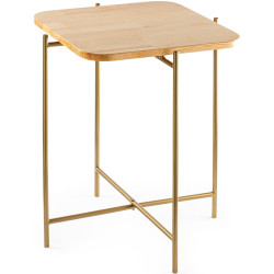 Masa pentru reviste Mirage Meble Shb-005-A (Natural/Gold) Thumb