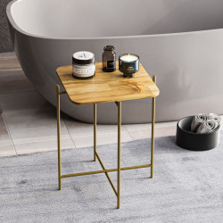 Masa pentru reviste Mirage Meble Shb-005-A (Natural/Gold) Thumb