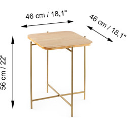 Masa pentru reviste Mirage Meble Shb-005-A (Natural/Gold) Thumb