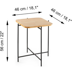 Masa pentru reviste Mirage Meble Shb-005 (Natural/Black) Thumb