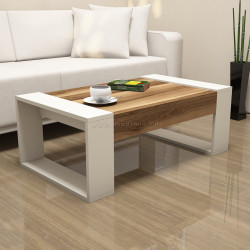 Masa pentru reviste Mirage Meble Venus (Walnut/Cream)