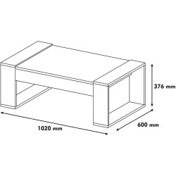 Masa pentru reviste Mirage Meble Venus (Walnut/Cream) Thumb