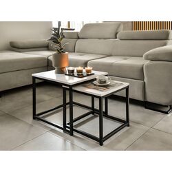 Комплект журнальных столиков Mirjan24 Hamepus/Dener (White/Black) Thumb
