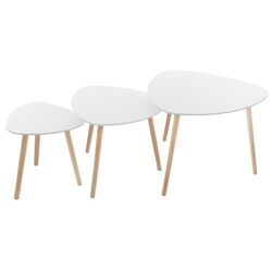 Комплект журнальных столиков Mirjan24 Terencja/Mileo (White) Thumb