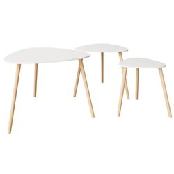 Комплект журнальных столиков Mirjan24 Terencja/Mileo (White)