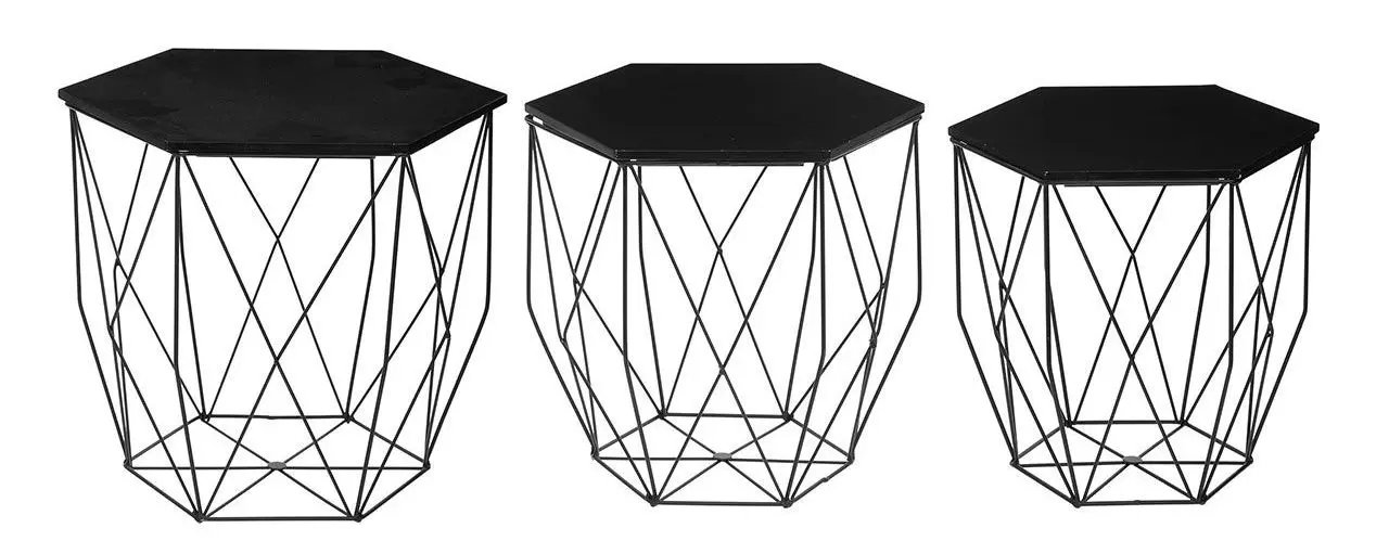 Комплект журнальных столиков Mirjan24 Tyfon/Kumi (Black)