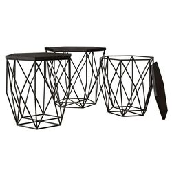 Комплект журнальных столиков Mirjan24 Tyfon/Kumi (Black) Thumb
