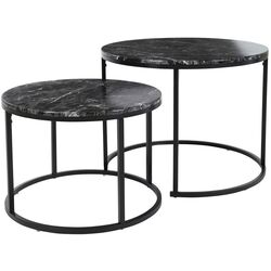 Set masute pentru reviste Mirjan24 Maliko/Idunes Bigger (Black Marble/Black) Thumb