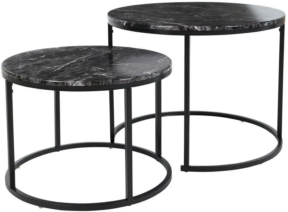 Set masute pentru reviste Mirjan24 Maliko/Idunes Bigger (Black Marble/Black) - 3