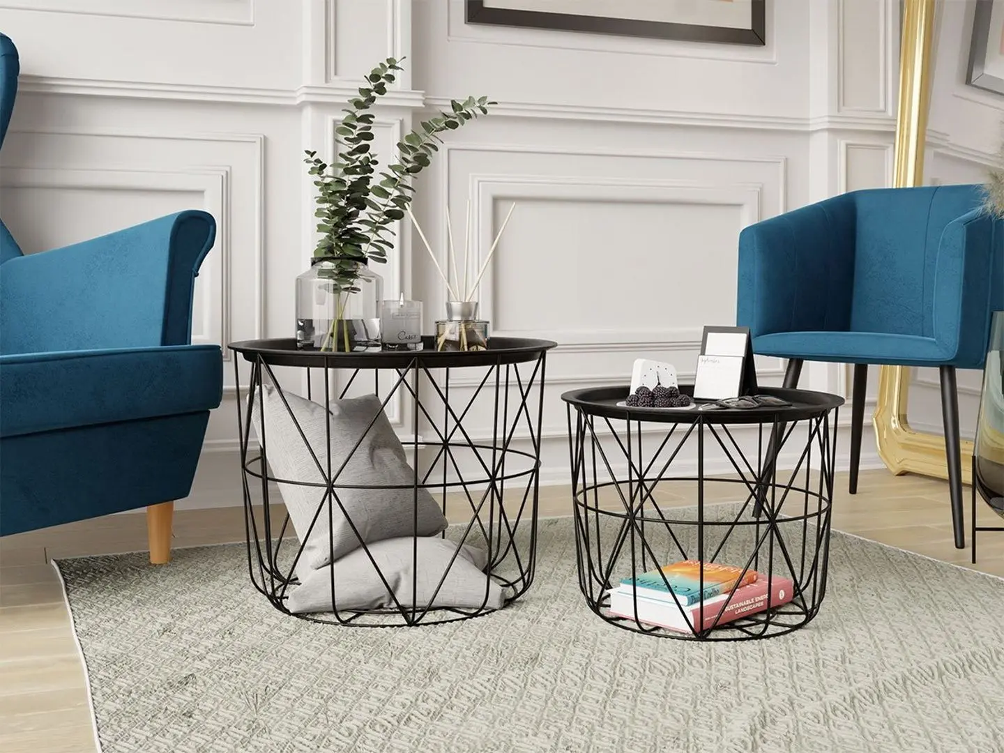 Набор журнальных столиков Mirjan24 Placydo/Matt (Black) - 5