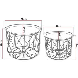 Набор журнальных столиков Mirjan24 Placydo/Matt (Black) Thumb
