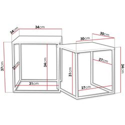 Set masute pentru reviste Mirjan24 Runoya/Carlo Bigger (Black) Thumb