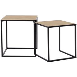 Набор журнальных столиков Mirjan24 Runoya/Carlo Bigger (Black/Natural) Thumb