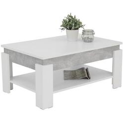 Журнальный стол-трансформер Mirjan24 Setori/Theo (White/Concrete)