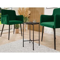 Журнальный столик Mirjan24 Amancio/Togero (Black Marble/Black)