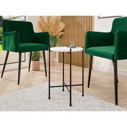 Журнальный столик Mirjan24 Amancio/Togero (White Marble/Black)