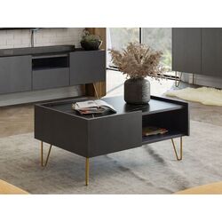 Журнальный столик Mirjan24 Animere AL97/Narine L97 (Black Graphite/Black Marble) Thumb