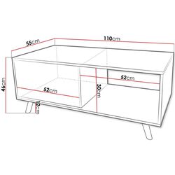 Masa pentru reviste Mirjan24 Asporiz 04/Apollo (Black/Gold) Thumb